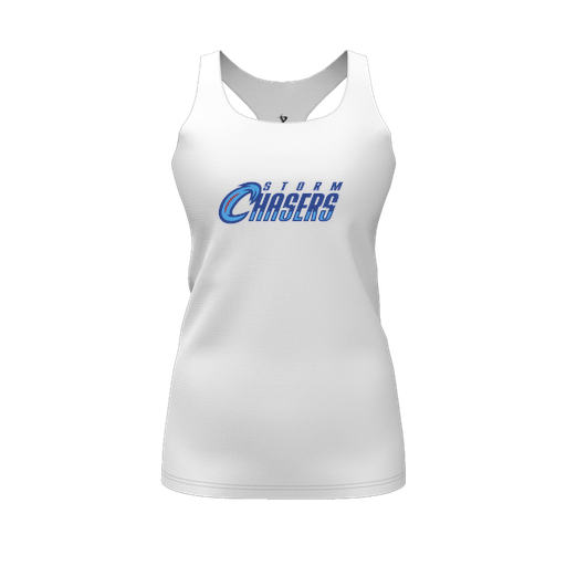 [FT0TRBWH-FYS-LOGO1] Decker Racerback Tank Top (Female Youth S, White, Logo 1)