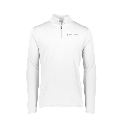 [2785.005.S-LOGO3] Men's Flex-lite 1/4 Zip Shirt (Adult S, White, Logo 3)