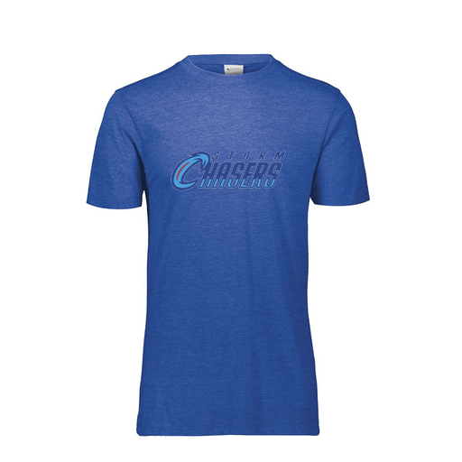 [FTSCUBRY-YS-LOGO1] Decker Youth Tri-Blend T-Shirt - Short Sleeve (Youth S, Royal, Logo 1)