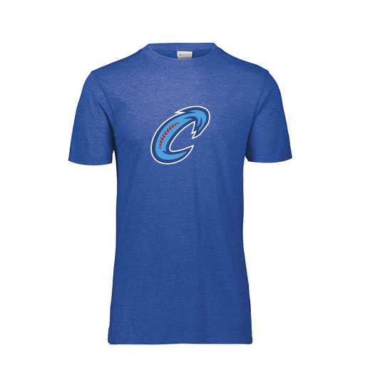 [FTSCUBRY-YS-LOGO2] Decker Youth Tri-Blend T-Shirt - Short Sleeve (Youth S, Royal, Logo 2)