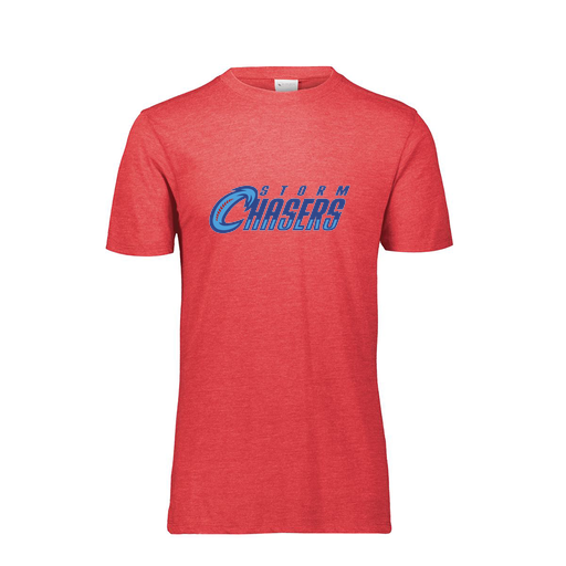 [FTSCUBRD-YS-LOGO1] Decker Youth Tri-Blend T-Shirt - Short Sleeve (Youth S, Red, Logo 1)