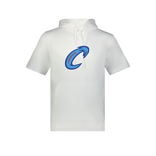 [6871.005.S-LOGO2] Men's Dri Fit Short Sleeve Hoodie (Adult S, White, Logo 2)