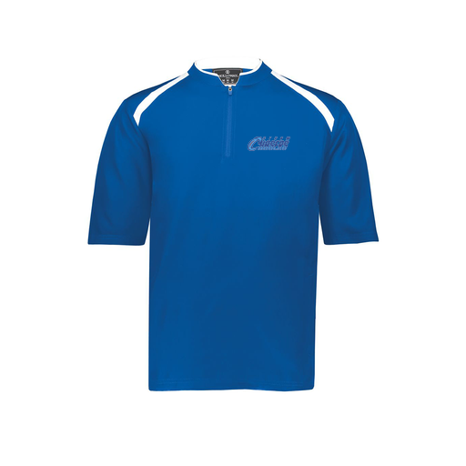 [229581-AS-RYL-LOGO1] Men's Dugout Short Sleeve Pullover (Adult S, Royal, Logo 1)