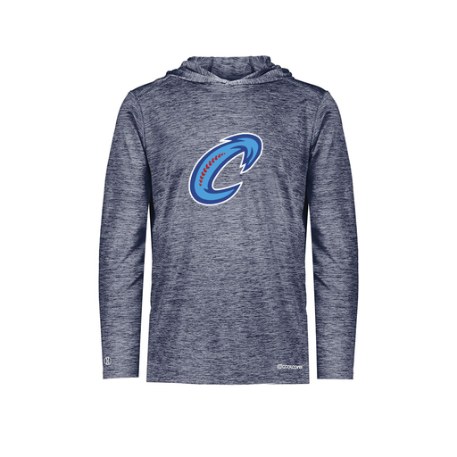 [FOLHCGNV-AS-LOGO2] Decker Men's Charge Hoodie (Adult S, Navy, Logo 2)