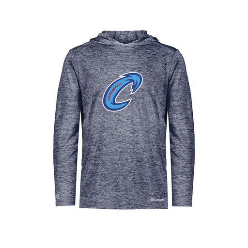 [FOLHCGNV-YS-LOGO2] Decker Youth Charge Hoodie (Youth S, Navy, Logo 2)