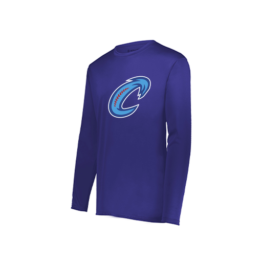 [222822.747.XS-LOGO2] Men's LS Smooth Sport Shirt (Adult XS, Purple, Logo 2)
