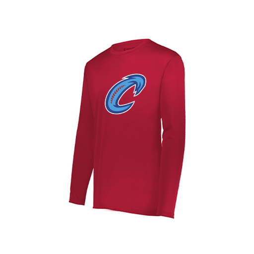 [222822.083.XS-LOGO2] Men's LS Smooth Sport Shirt (Adult XS, Red, Logo 2)