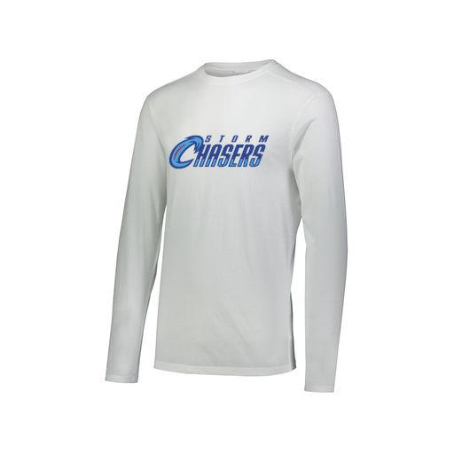 [FTLCUBWH-AXS-LOGO1] Decker Men's Tri-Blend T-Shirt - Long Sleeve (Adult XS, White, Logo 1)