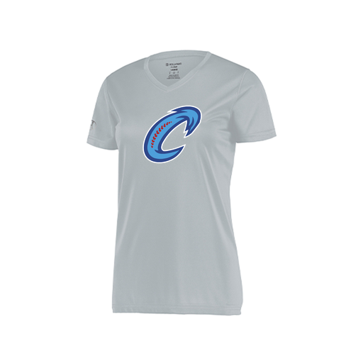 [222820.099.S-LOGO2] Ladies Movement Dri Fit Shirt (Female Adult S, Silver, Logo 2)